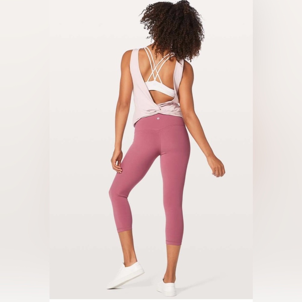 Lululemon Align Crop 
So Merlot- Buttery Soft ! NWOT- Sz 8 - Picture 2 of 6